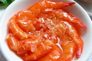 Tôm tươi dầm mắm