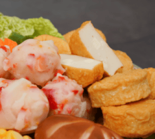 Đậu hũ phô mai và viên trứng cá