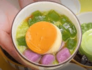 Chè cốm khoai môn flan