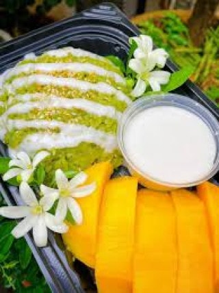 Xoài Già Tuyết Dừa ( Đặc Biệt ) + Xôi Lá Dứa Cốt Dừa